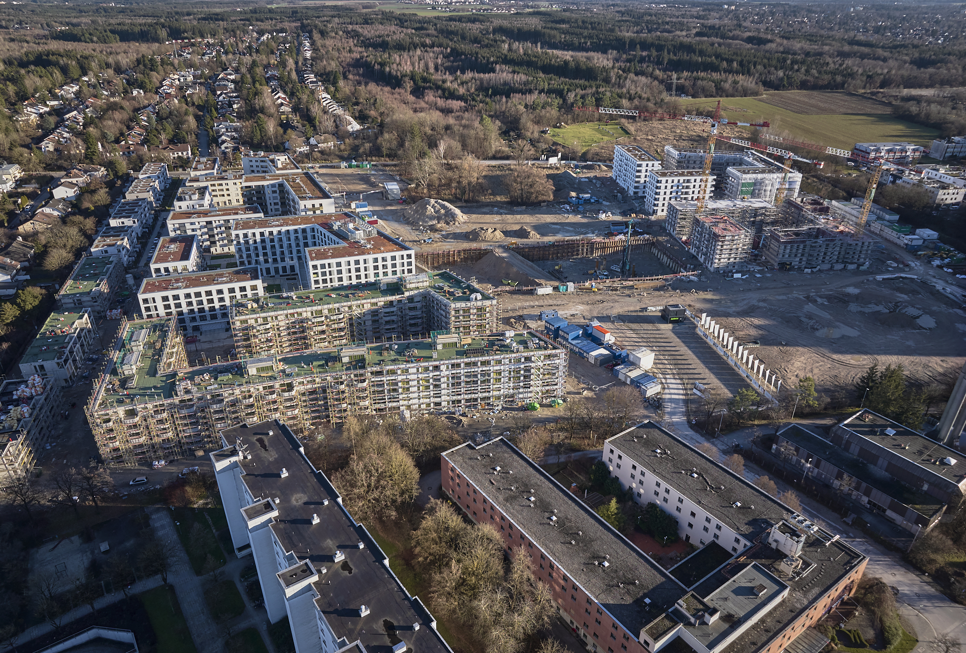 07.01.2023 - Baustelle zum Alexisquartier und Pandion Verde in Neuperlach 07.01.2023 - Baustelle zum Alexisquartier und Pandion Verde in Neuperlach